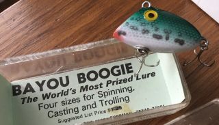 Vintage Bayou Boogie Whopper Stopper Fishing Lure In W/plastic Box Co