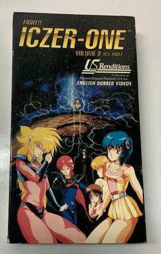 Fight Iczer - One Volume 2 Act Three Anime (vhs,  1992) Rare English Dubbed