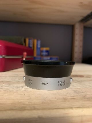 Leica Leitz Irooa 35mm 50mm Summaron Summicron Transitional Lens Shade Rare
