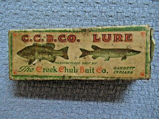 Vintage Creek Chub Jointed Pikie Fishing Lure 2601 Red & White With Ccbc Box