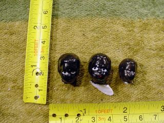 3 X Excavated Painted Vintage Victorian Doll Head Kister Age 1860 German A 10987