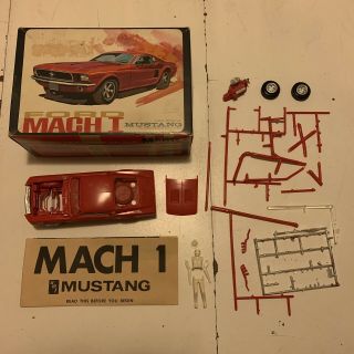 Rare Vintage Amt 1969 Ford Mustang Mach 1 Customizing 1:25 Model Kit 2148 - 200