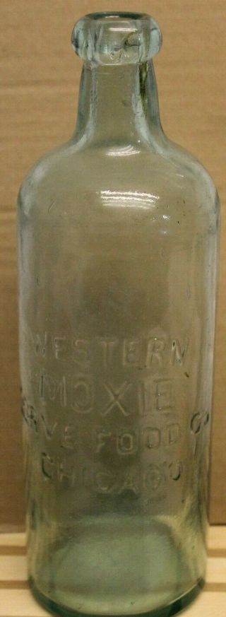 Western Moxie Nerve Food Co.  Chicago 2nd Version.  Very Rare Blob Top