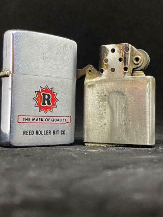 Vintage Rare 1962 Reed Roller Double Panel Advertiser Zippo Lighter Cond