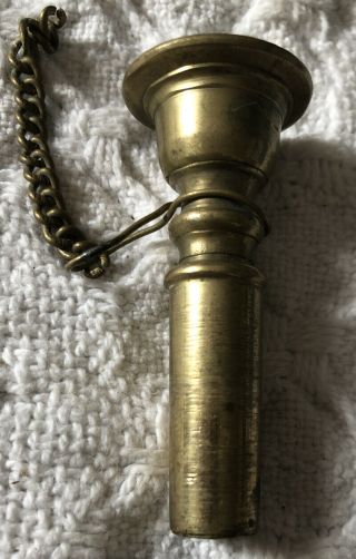 Vintage Early Solid Brass Trumpet Mouthpiece Victorian Antique Unmarked Rare Old