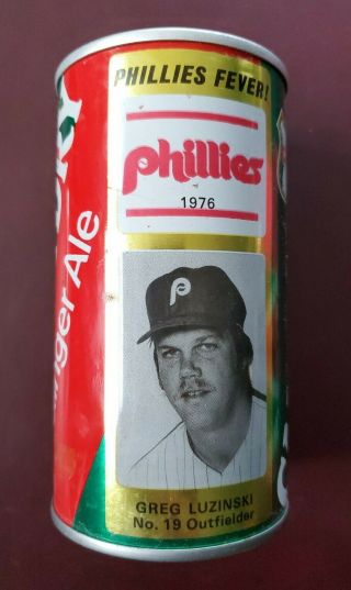 Rare Greg Luzinski (phillies) 1976 Canada Dry Ginger Ale Vintage Can (nm) Wow