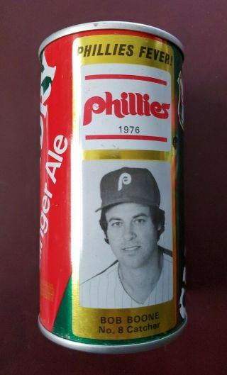 Rare Bob Boone (phillies) 1976 Canada Dry Ginger Ale Vintage Can (nm) Wow