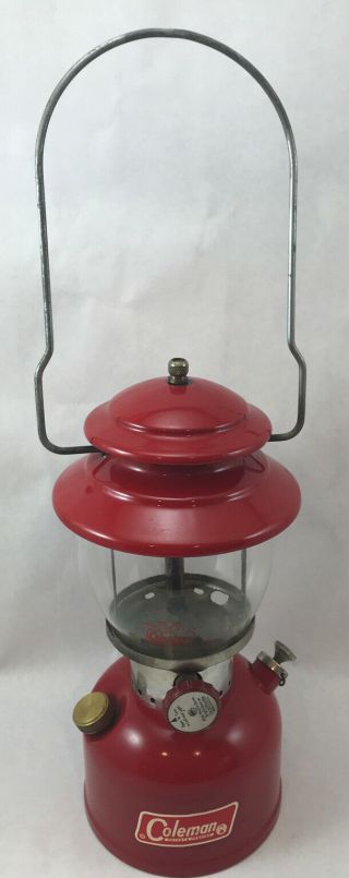 Vintage Coleman Lantern Model 200a Red Dated June 1966 (6 - 66) Single Mantle