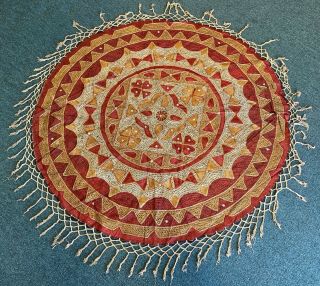 Needle Work Pak Round Table Cloth / Wall Hanging 3.  6 X 3.  3