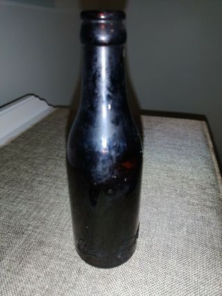 Rare Antique Straight Side Amber Coca Cola Bottle York,  Ny,  Early 1900s Root