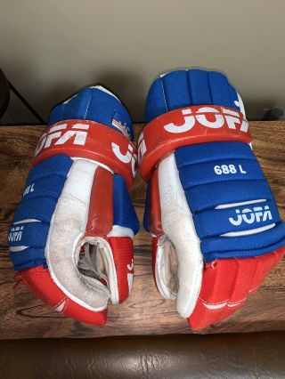 Vintage Montreal Canadiens Nhl Jofa Hockey Gloves Very Rare