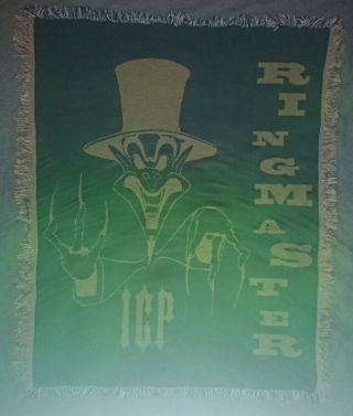 Insane Clown Posse Woven Ringmaster Blanket Rare Icp Psychopathic Psy Juggalo