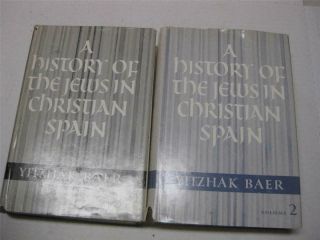 2 Book Set A History Of The Jews In Christian Spain Rare By Yitzhak Baer Judaica