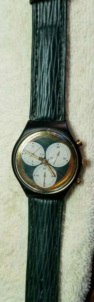 VINTAGE AND RARE SWATCH AG 1990 CHRONOGRAPH SWISS MADE WRISTWATCH 2