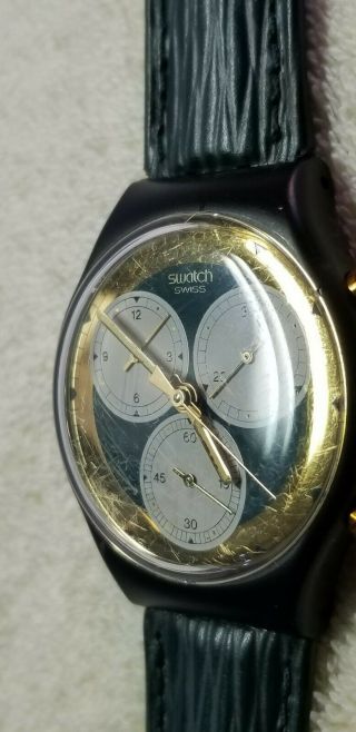VINTAGE AND RARE SWATCH AG 1990 CHRONOGRAPH SWISS MADE WRISTWATCH 3
