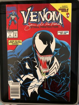 Marvel Venom Lethal Protector 1 Red Foil Signed By Sam De La Rosa Rare