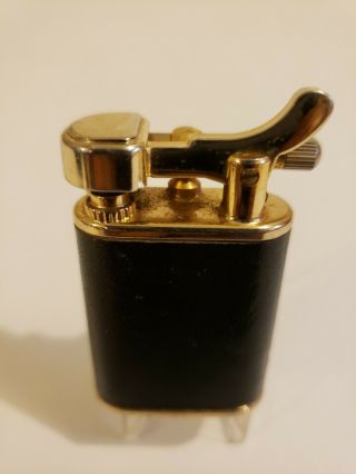 Vintage Rare Flaminaire Lift Arm Butane Lighter with Black Leather Wrap 2