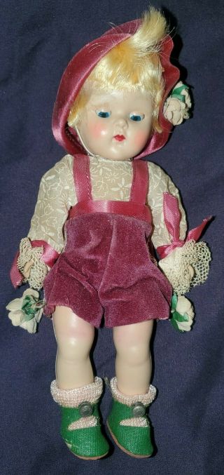 Vintage 1950s Vogue Ginny 7.  5 " Hansel 33 With Blonde Hair