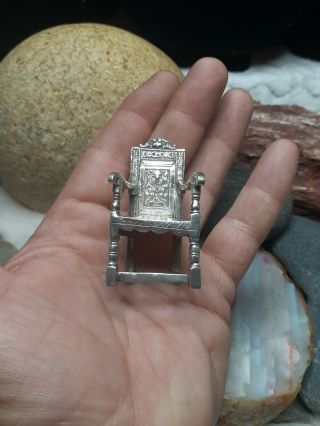 Huge 1oz 31g DUTCH 800 STERLING SILVER MINIATURE DOLL HOUSE EXQUISITE 2,  