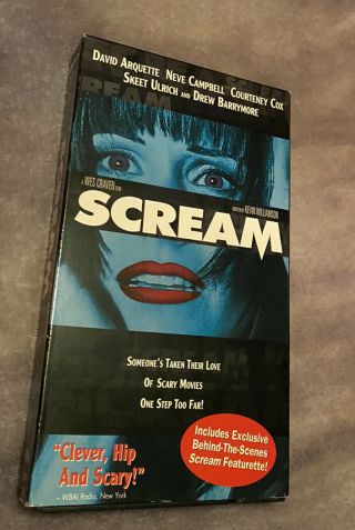 Scream (rare Oop Blue Courteney Cox Cover Horror Vhs,  1997)