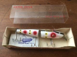 Creek Chub Jointed Pikie 2643 Vintage Wooden Fishing Lure Great Color Nib