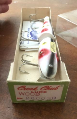 Creek Chub Jointed Pikie 2643 Vintage Wooden Fishing Lure Great Color NIB 2