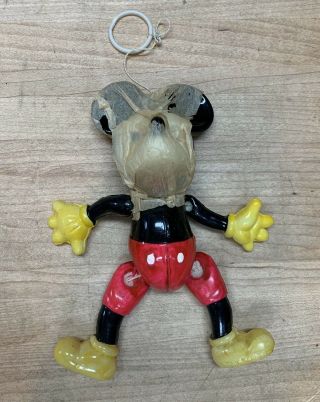 VINTAGE RARE 1930s WALT DISNEY MICKEY MOUSE JOINTED CELLULOID FIGURE 2