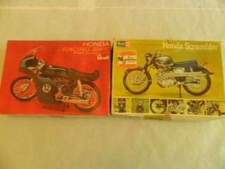 Vintage Model Motorcycles.  1/8 Scale Hondas