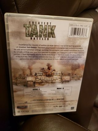 Greatest Tank Battles DVD 2011 2 - Disc Set Military Rare OOP War Documentary open 2