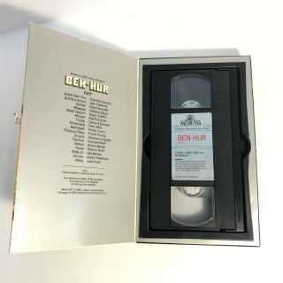 RARE Ben Hur VHS 2 parts Big Box MGM Release Big box Wyler & Heston Film 1983 3
