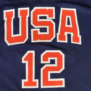 Reebok Team USA Olympics Amare Stoudemire NBA Jersey Men ' s SZ XL Navy Blue Rare 3