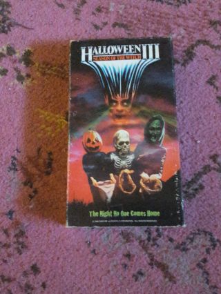 Halloween Iii 3: Season Of The Witch (vhs) Goodtimes Horror Rare Cover Art Oop