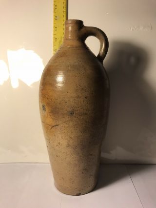 Stoneware Jug Crock Ca.  1825.  12 3/8” Possibly F.  Carpenter.  S/h Over Ref
