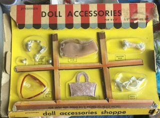 Vintage Ca.  1960s Doll Accessories Shoppe,  Fits 8.  5” - 10.  5” Pressman,  1199