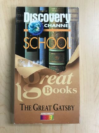 Great Books - The Great Gatsby By F.  Scott Fitzgerald Documentary (vhs) Rare Oop