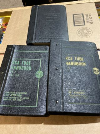 Rare Vintage Rca Tube Handbook Hb - 3 Set Of 3