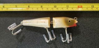 Vintage Creek Chub Jointed Darter Fishing Lure Silver Flash Un - Fished