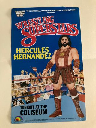 Wwe Wwf Ljn Wrestling Superstars Poster Hercules Hernandez Rare Hasbro