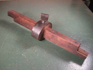 Antique Old Vintage Woodworking Tools Rare Large Double Marking Gauge.