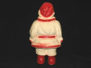 Antique Pressed Cardboard Santa Candy Container Large Christmas Ornament 1950 ' s 3