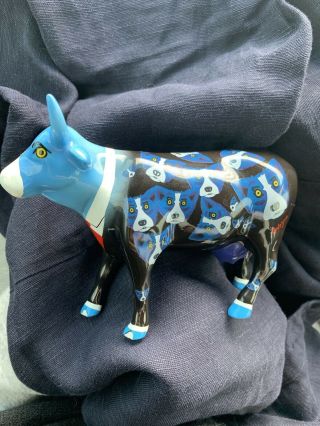 Black Tie Dogs George Rodrigue Blue Dog Cow Parade Figurine 9155 With Tags Rare