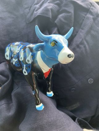 Black Tie Dogs George Rodrigue BLUE DOG COW PARADE FIGURINE 9155 with Tags RARE 2