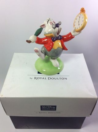 Royal Doulton Disney White Rabbit Alice In Wonderland Figurine Rare