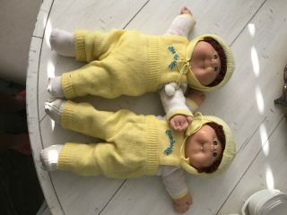 Vintage (1985) Cabbage Patch Kids Twins With Birth Certificates