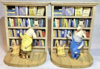 Toot & Puddle Department 56 Book Ends 2001 Very Rare No Box Nursery Bookends