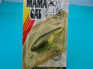 Vintage Bagley Mama Cat With Boobs - Cripple Shad On Gold Chrome - Unfished - Florida