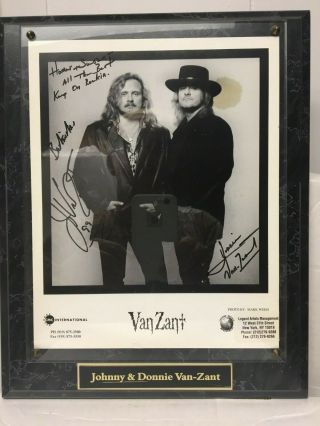 Rare Lynyrd Skynyrd Signed Autographed Photo Picture Plaque