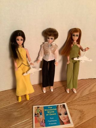 Vintage Dawn Doll Angie,  Glori,  Htt Long Locks In Htf Clone Fashions