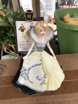 Vintage Rare 1964 Enesco Barbie As Cinderella Figurine With Love