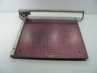 Nikor Safety Trimmer 12 " Rotary Blade Photo And Paper Cutter Model 58 Very Rare